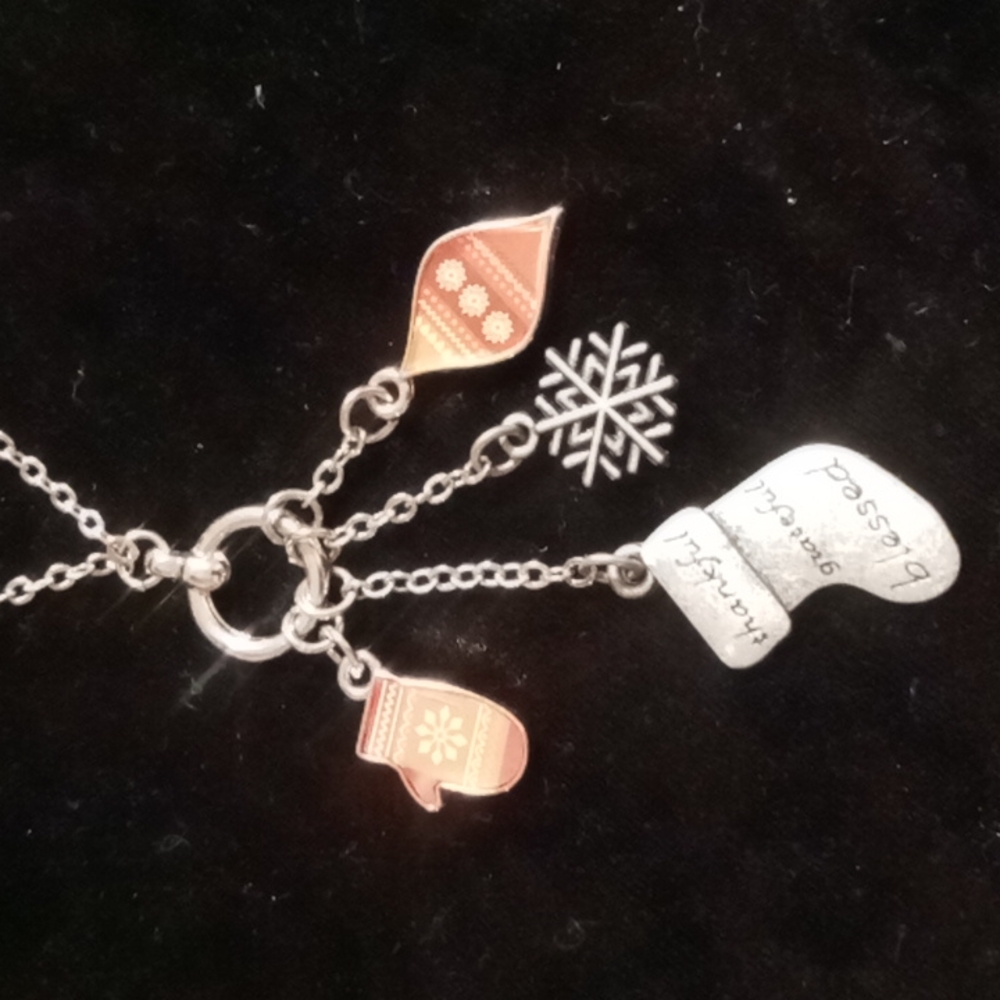 Jill Zarah Christmas charm blessed necklace.